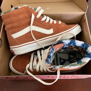 VANS Sk8-Hi, Sherpa Sunburn Orange White Unisex